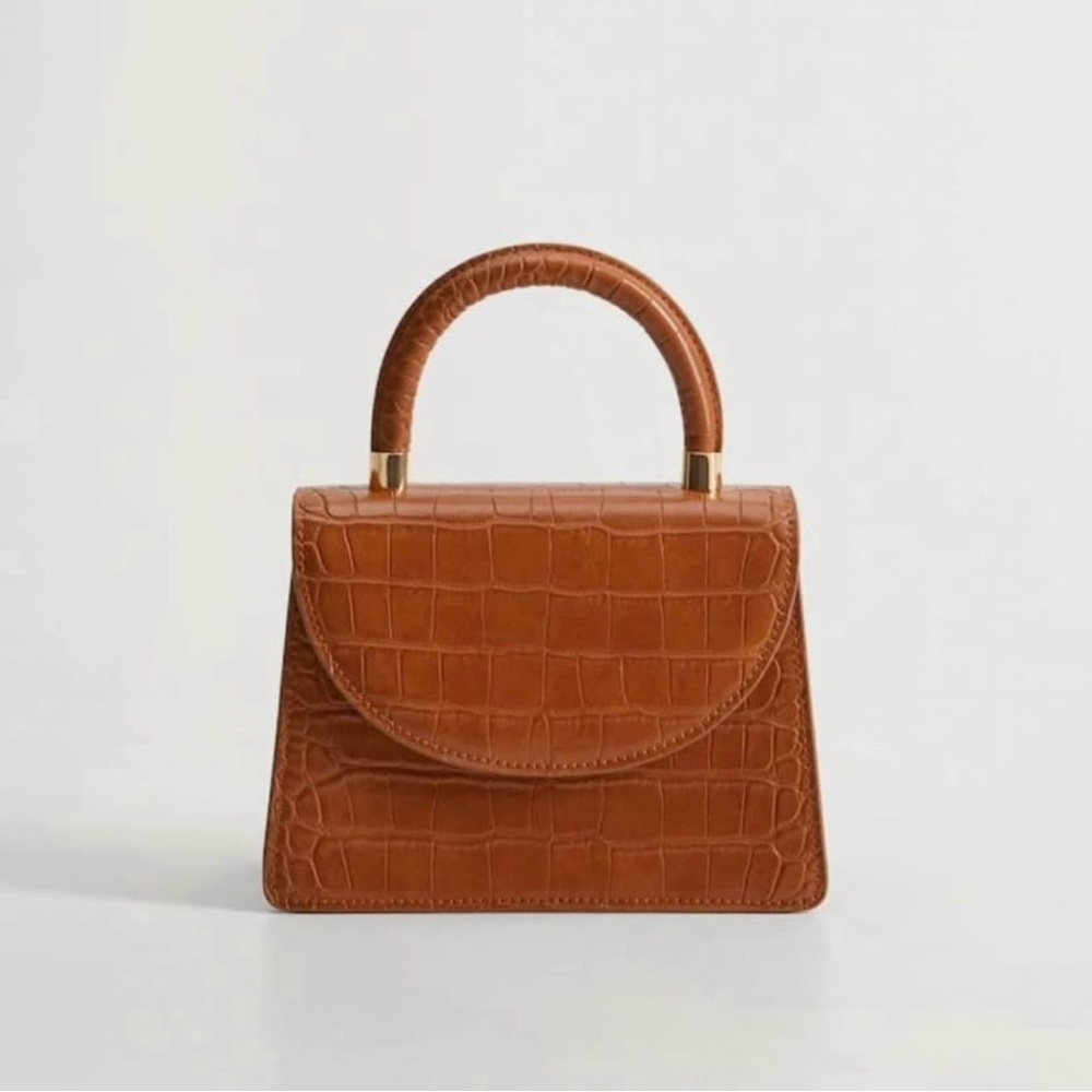 NWT Mango croc embossed mini bag